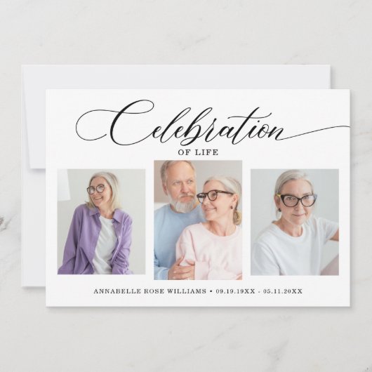 Moderne fotocollage viering leven kaart (Voorkant)