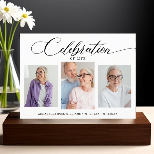 Moderne fotocollage viering leven kaart