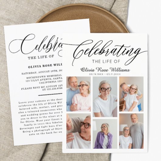 Moderne Fotocollage Viering Van Het Leven Kaart