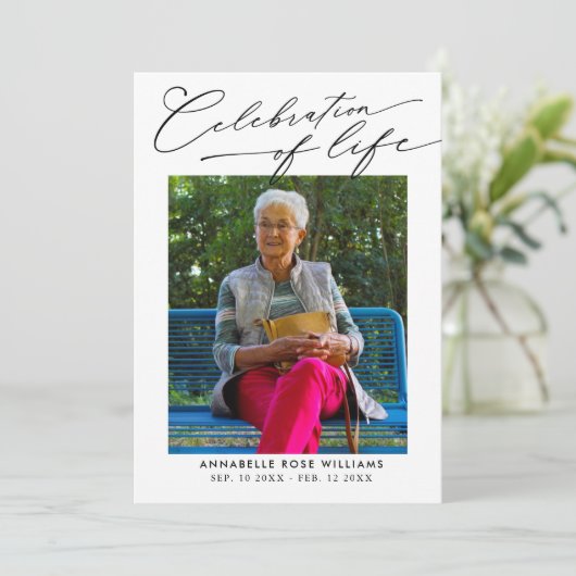 Moderne fotocollage viering van het Levensmonument Kaart (Staand voorkant)