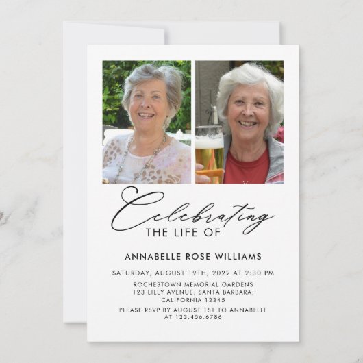 Moderne fotocollage viering van het Levensmonument Kaart (Achterkant)