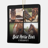Moderne fotocollage voor beste paarden ooit | Paar Keramisch Ornament (Links)