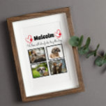 Moderne fotocollage voor honden van 4 honden fotoplaat<br><div class="desc">Viel je beste vriend met een aangepaste fotocollage. Als je zoveel leuke herinneringen en foto's hebt, is één foto niet genoeg. Deze plaque heeft 4 foto's, een citaat, en u kunt de naam van uw huisdier personaliseren. U kunt de kleur van de paginafdruk ook veranderen. Om aan te passen, kunt...</div>
