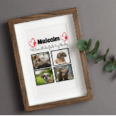 Moderne fotocollage voor honden van 4 honden fotoplaat