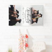 Moderne Fotocollage Vrienden Afstudeerfeest Spandoek (Insitu)