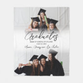 Moderne Fotocollage Vrienden Afstuderen Fleece Deken (Voorkant)