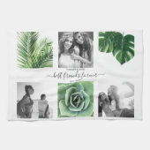 Moderne fotocollage vrienden theedoek (Horizontaal)