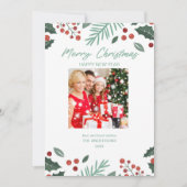 Moderne fotocollage vrolijk kerstfeest kerstkaart kaart (Voorkant)