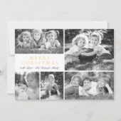 Moderne Fotocollage Vrolijke Kerstflat Feestdagenkaart (Voorkant)