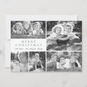 Moderne Fotocollage Vrolijke Kerstflat Feestdagenkaart (Voorkant)