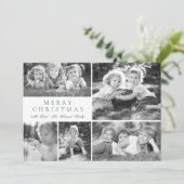 Moderne Fotocollage Vrolijke Kerstflat Feestdagenkaart (Staand voorkant)