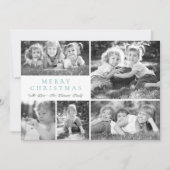 Moderne Fotocollage Vrolijke Kerstmis Flat Holiday Feestdagenkaart (Voorkant)