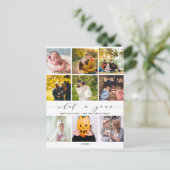 Moderne fotocollage Wat een jaar wit Feestdagenkaart (Staand voorkant)