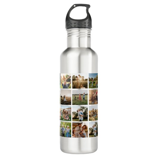 Moderne fotocollage waterfles (Voorkant)