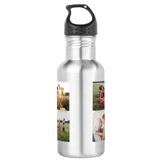 Moderne fotocollage waterfles  (Achterkant)