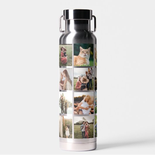 Moderne fotocollage waterfles (Voorkant)