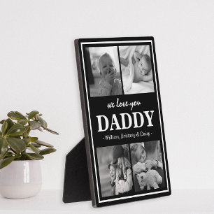 Moderne fotocollage   We houden van je papa Fotoplaat