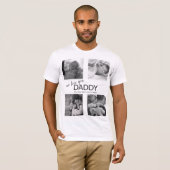 Moderne fotocollage | We houden van je papa T-shirt (Voorkant volledig)