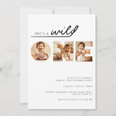 Moderne fotocollage Wild Een 1e verjaardag Kaart (Voorkant)