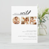 Moderne fotocollage Wild Een 1e verjaardag Kaart (Staand voorkant)