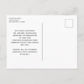 Moderne fotocollage zwart goud Afstuderen Aankondigingskaart (Achterkant)