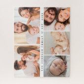 Moderne Fotocollagegalerie Familie Gepersonaliseer Legpuzzel (Verticaal)