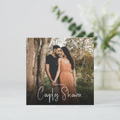 Moderne Fotocollatie Bruidsfeest Kaart (Staand voorkant)