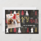 Moderne fotofeestdag feestdagenkaart (Voorkant)