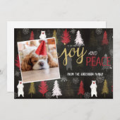 Moderne fotofeestdag feestdagenkaart (Voorkant / Achterkant)