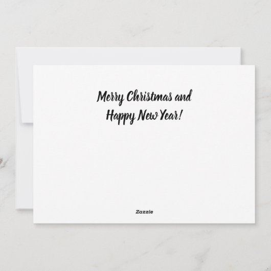 Moderne fotofeestdag feestdagenkaart (Achterkant)