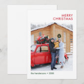 Moderne fotofeestkaart feestdagenkaart (Voorkant / Achterkant)