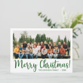 Moderne fotofeestkaart feestdagenkaart (Staand voorkant)