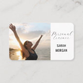 Moderne fotofitness persoonlijke trainer influence visitekaartje (Voorkant)