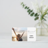 Moderne fotofitness persoonlijke trainer influence visitekaartje (Staand voorkant)