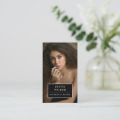 Moderne fotofoto van actrice model visitekaartje (Staand voorkant)