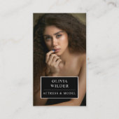 Moderne fotofoto van actrice model visitekaartje (Voorkant)