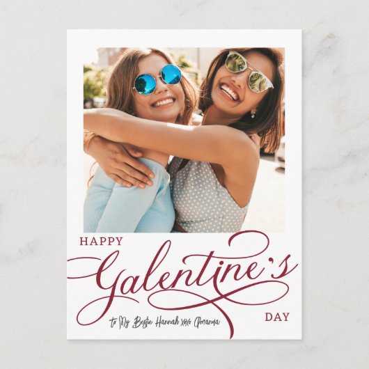 Moderne fotogalentinedag briefkaart (Voorkant)