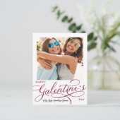 Moderne fotogalentinedag briefkaart (Staand voorkant)