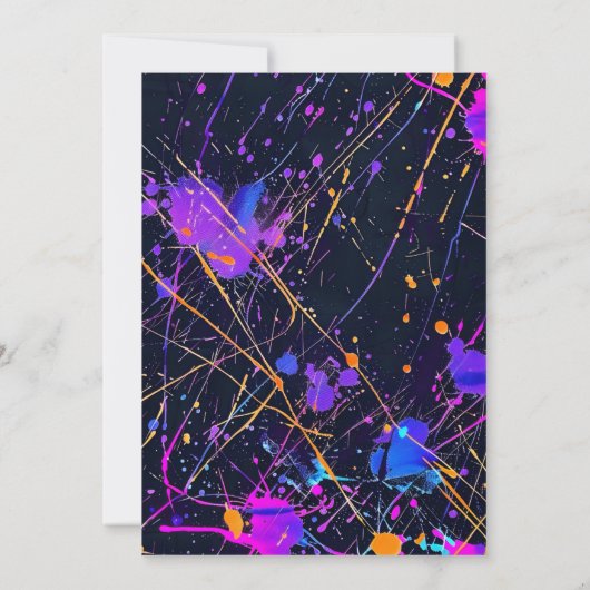 Moderne Fotogamer Neon Verjaardag Kaart (Achterkant)