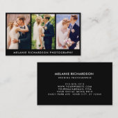 Moderne fotograaf 3 Fotoblk Visitekaartje (Voorkant / Achterkant)