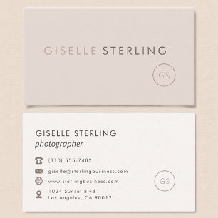 Moderne fotograaf Blush Pink Minimalistische Luxe Visitekaartje
