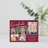 Moderne fotograaf Burgundy Uitnodiging Briefkaart (Staand voorkant)