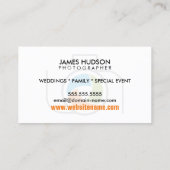 Moderne fotograaf camera en kleurrijke Shutter Visitekaartje (Achterkant)