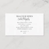 Moderne fotograaf foto visitekaartje (Achterkant)