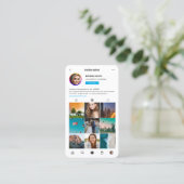 Moderne Fotograaf Fotografie Instagram Grid Visitekaartje (Staand voorkant)