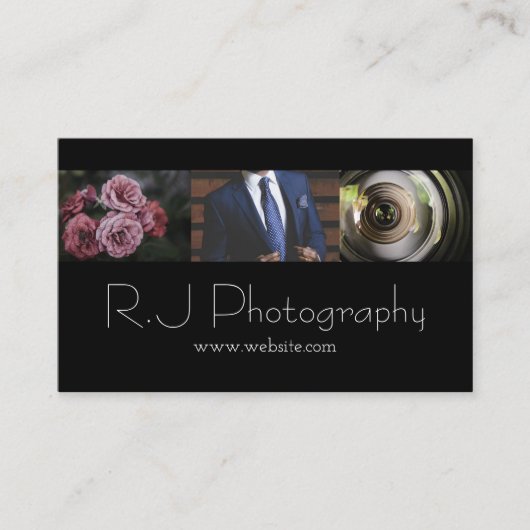 Moderne Fotograaf Fotografie Visitekaartje (Voorkant)