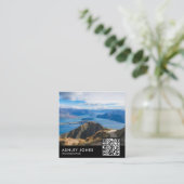Moderne fotograaf QR-fotografie Vierkante Visitekaartje (Staand voorkant)