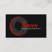 Moderne fotograaf rood visitekaartje (Voorkant)