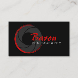 Moderne fotograaf rood visitekaartje