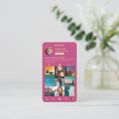 Moderne fotograaf roze goud Instagram Visitekaartje (Staand voorkant)